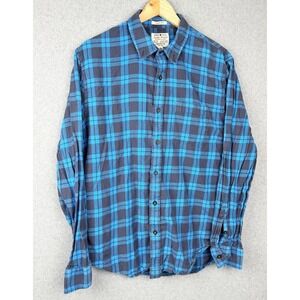 Lucky Brand Blue Plaid Button Shirt Classic Fit Men L Cotton India